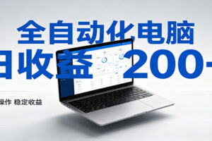 一台电脑全自动化，日收益达200+，个人与团队均可轻松落地-麦资源网
