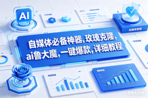 （17964期）玫瑰克隆工具，鲁大魔ai软件，自媒体的神器，一键爆款，50多个功能的详细教程。-麦资源网