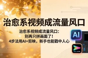 （18219期）治愈系视频成流量风口：别再只拼画面了！4步法用AI+剪映，新手也能戳中人心-麦资源网