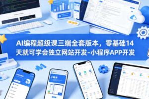 AI编程超级课三端全套版本，零基础14天就可学会独立网站开发-小程序APP开发-麦资源网