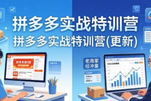 （18096期）拼多多实战特训营(更新4月18)：不管是新手入门或老商家冲量，都有实操方法，跟着学，少走弯路-麦资源网