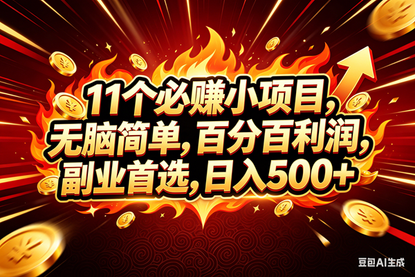 图片[1]-（18245期）11个必赚钱的小项目，百分百赚米，无脑简单，副业首选，日入300+