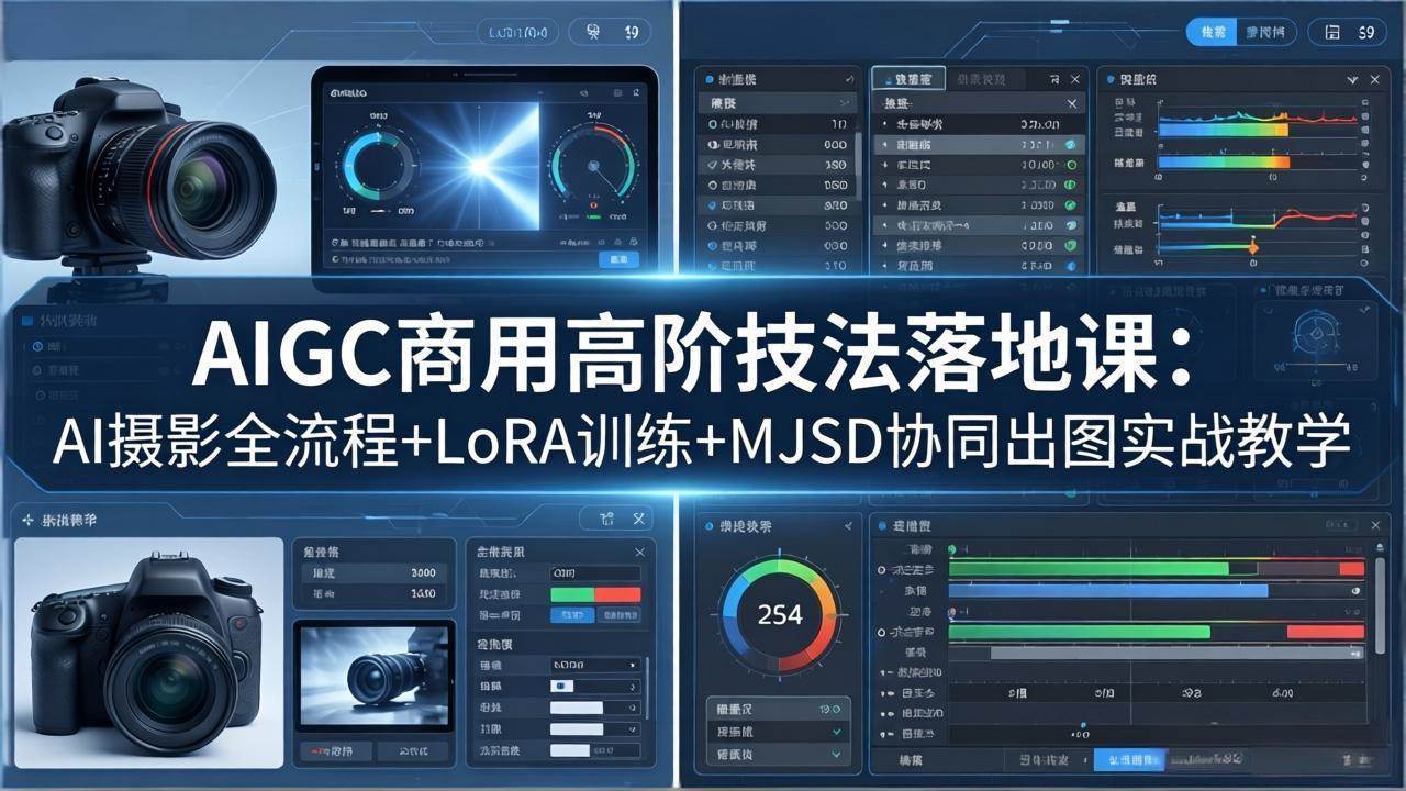 图片[1]-（18254期）AIGC商用高阶技法落地课：AI摄影全流程+LoRA训练+MJSD协同出图实战教学