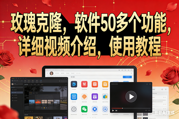 图片[1]-（17983期）玫瑰克隆，鲁大魔的ai软件，自媒体的神器，一键爆款，60多个功能的详细教程。