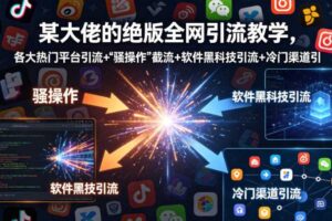 某大佬的绝版全网引流教学，各大热门平台引流+”骚操作”截流+软件黑科技引流+冷门渠道引流等-麦资源网