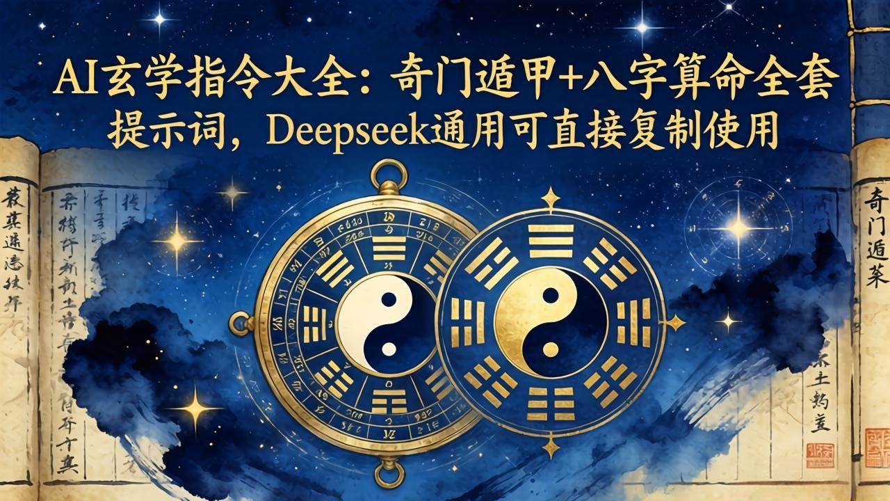 图片[1]-（18059期）AI玄学指令大全：奇门遁甲+八字算命全套提示词，Deepseek通用可直接复制使用