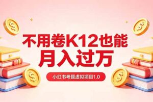 （18269期）黄岛主小红书考题虚拟项目1.0：不用卷K12也能月入过万（价值2988的课程）-麦资源网