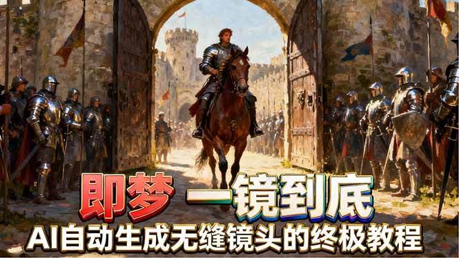 图片[1]-（18241期）即梦AI一镜到底终极教程，智能补帧+运镜技巧，AI自动生成无缝丝滑长镜头高效出片