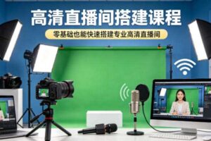 高清直播间搭建课程，零基础也能快速搭建专业高清直播间-麦资源网