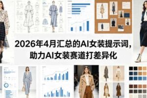 2026年4月汇总的AI女装提示词，助力AI女装赛道打差异化-麦资源网