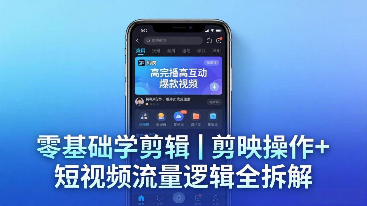 图片[1]-（18117期） 【零基础学剪辑】剪映操作+短视频流量逻辑全拆解｜手把手教你剪出高完播高互动爆款视频