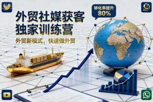 外贸社媒获客独家训练营，外贸新模式，快速做外贸（更新26年3月）-麦资源网