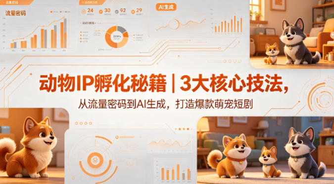 动物IP孵化秘籍｜3大*技法，从流量密码到AI生成，打造*萌宠短剧