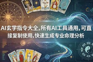 AI玄学指令大全，所有AI工具通用，可直接复制使用，快速生成专业命理分析-麦资源网