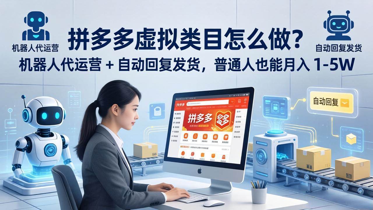 图片[1]-（18111期）拼多多虚拟类目怎么做？机器人代运营 + 自动回复发货，普通人也能月入 1-5W