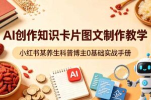 AI创作知识卡片图文制作教学，小红书某养生科普博主0基础实战手册-麦资源网