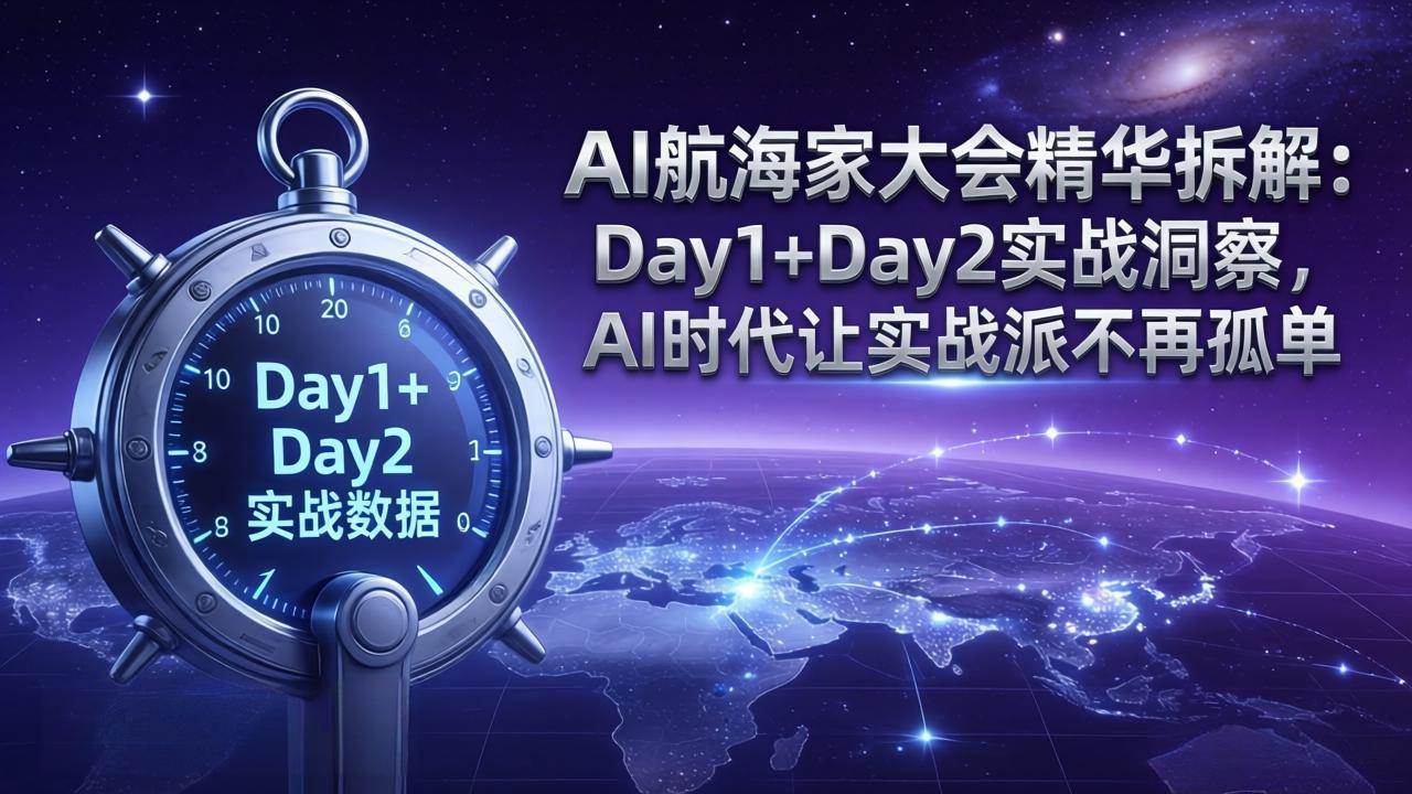 图片[1]-（17867期）AI航海家大会精华拆解：Day1+Day2实战洞察，AI时代让实战派不再孤单