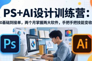 （17885期）PS+AI设计训练营：从0基础到接单，两个月掌握两大软件，手把手把技能变收入-麦资源网