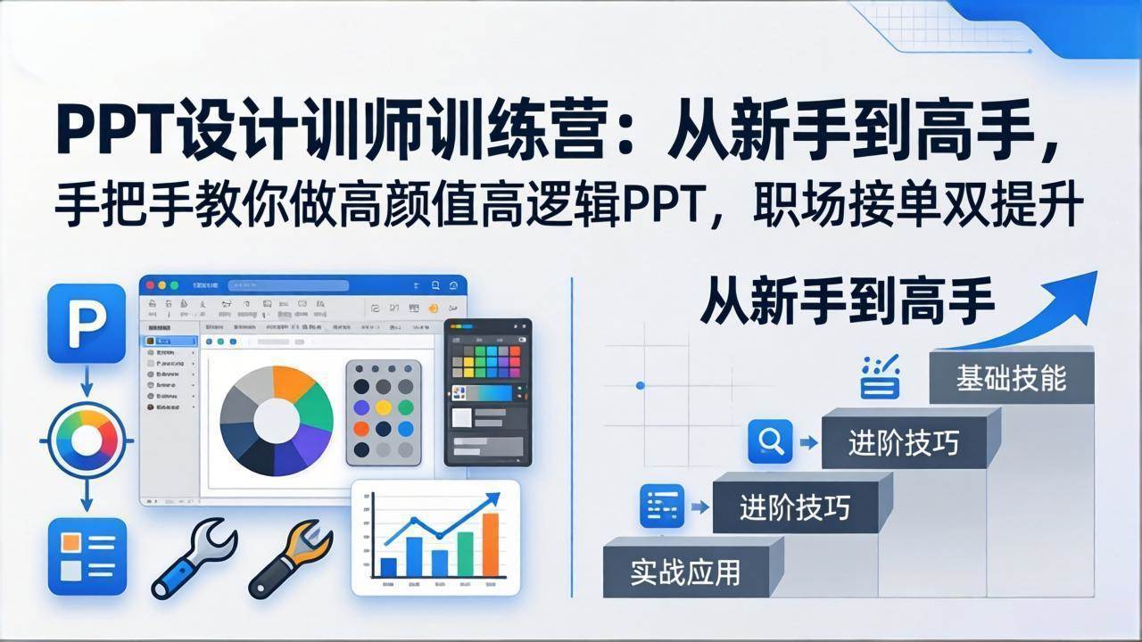 图片[1]-（17886期）PPT设计训师训练营：从新手到高手，手把手教你做高颜值高逻辑PPT，职场接单双提升