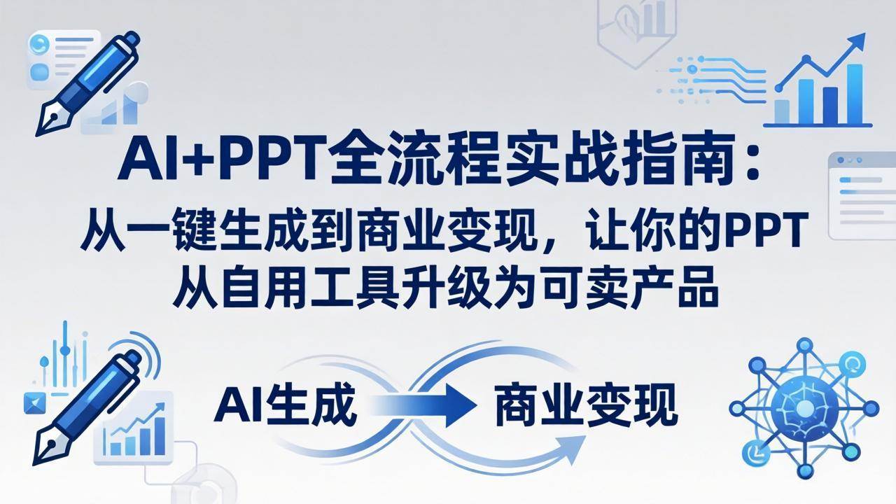 图片[1]-（18142期）AI+PPT全流程实战指南-更新4月21：从一键生成到商业变现，让你的PPT从自用工具升级为可卖产品
