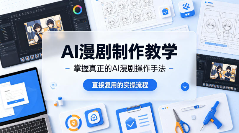 AI漫剧制作教学，带你掌握*的AI漫剧操作手法，直接复用的实操流程