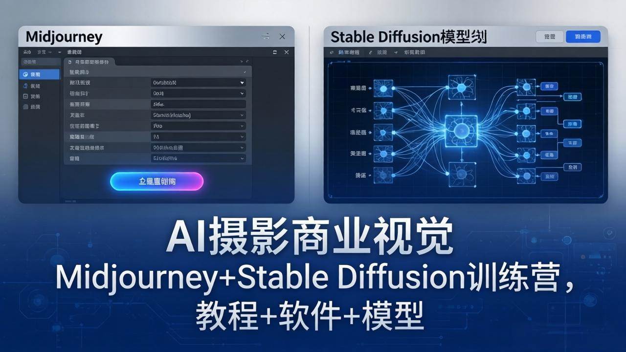 图片[1]-（18271期）AI摄影商业视觉Midjourney+Stable Diffusion训练营，教程+软件+模型