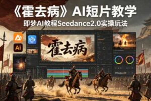 《霍去病》AI短片教学，即梦AI教程Seedance2.0实操玩法-麦资源网