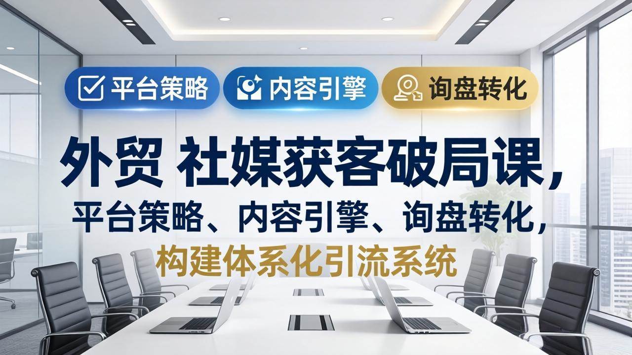 图片[1]-（17901期）外贸 社媒获客破局课，平台策略、内容引擎、询盘转化，构建体系化引流系统（更新26年3月）