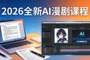 （17893期）2026全新AI漫剧课程：覆盖创作全链路，教你写作分镜剪辑配音一站式打造漫剧作品-麦资源网