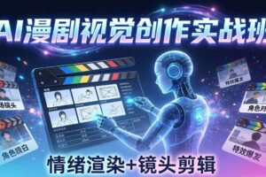 (17874期)AI漫剧视觉导演思维实战班,从脚本到成片全掌握,分镜设计情绪渲染一站学会-麦资源网
