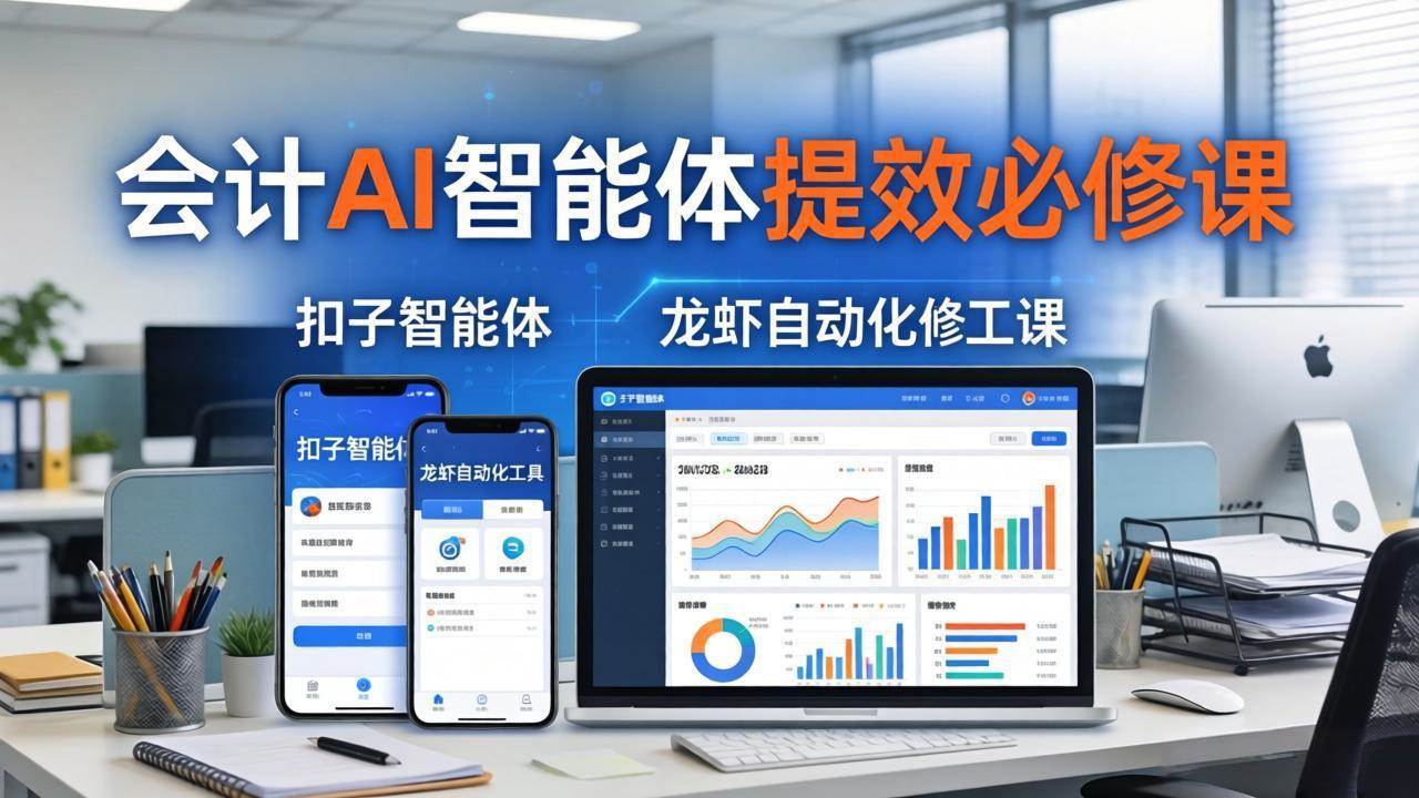 图片[1]-（18151期）财务会计AI智能体提效必修课：扣子智能体+龙虾自动化+报表分析，一站式提升财务工作效率