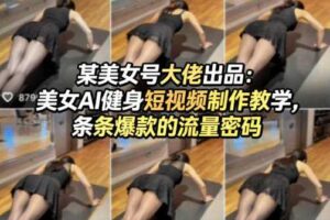 某美女号大佬出品：美女AI健身短视频制作教学，条条爆款的流量密码-麦资源网