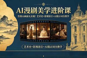 （18480期）告别AI画面无灵魂！AI漫剧美学进阶课，艺术史+影视语言+AI提示词全教学-麦资源网