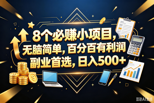 图片[1]-（18530期）9个必赚钱的小项目，百分百赚米，无脑简单，副业首选，日入399+