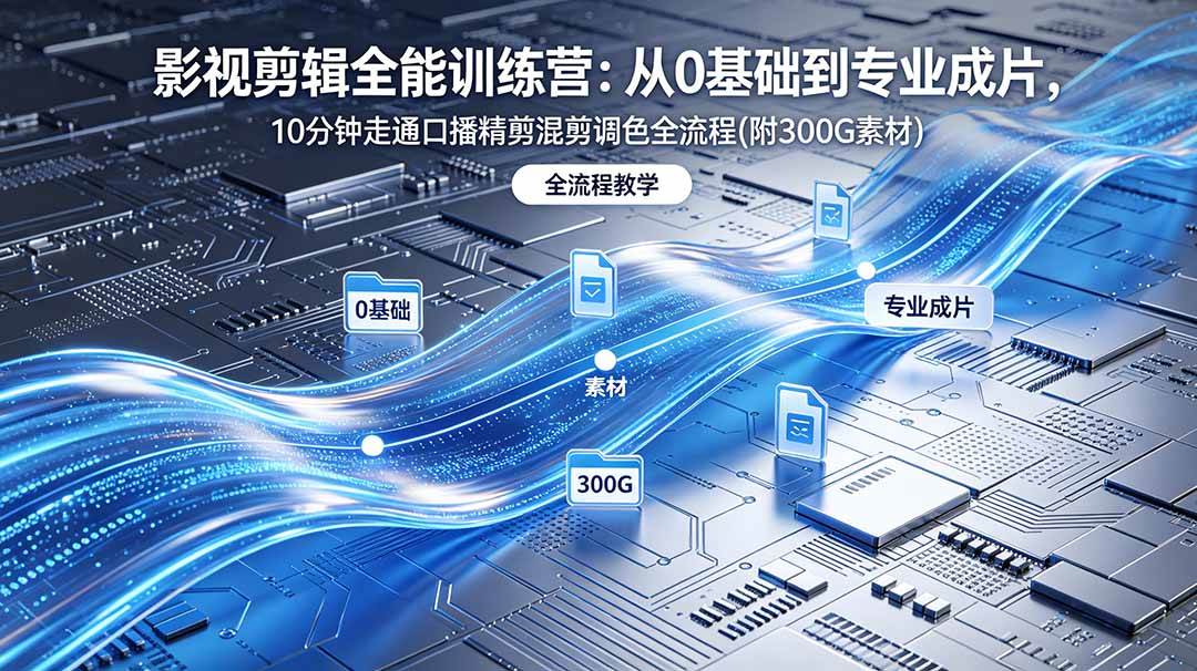 图片[1]-（18664期）2026影视剪辑全能实战课｜0基础到专业成片，全流程教学，高清带300G素材