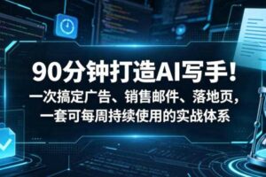 90分钟打造AI写手！一次搞定广告、销售邮件、落地页，一套可每周持续使用的实战体系【原创双语字幕】-麦资源网