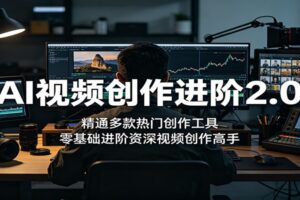 AI视频创作进阶2.0：精通多款热门创作工具，零基础进阶资深视频创作高手-麦资源网