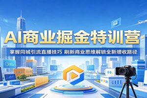 AI商业掘金特训营：掌握同城引流直播技巧，刷新商业思维解锁全新增收路径-麦资源网