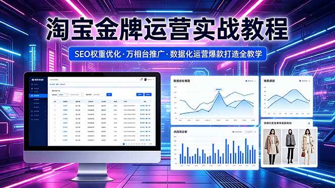 图片[1]-（18507期）2026 淘宝金牌运营实战教程，SEO权重优化万相台推广，数据化运营爆款打造全教学