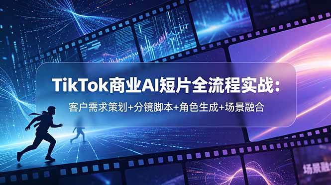 图片[1]-（18678期）TikTok商业AI短片全流程实战：客户需求策划+分镜脚本+角色生成+场景融合