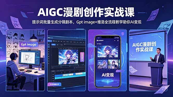 图片[1]-（18482期）AIGC漫剧创作实战课-更新5月16，提示词批量生成分镜剧本，Gpt image+维洛全流程教学助你AI变现