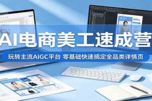 AI电商美工速成营：玩转主流AIGC平台，零基础快速搞定全品类详情页-麦资源网
