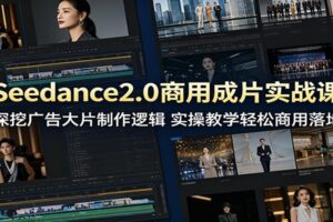 Seedance2.0商用成片实战课：深挖广告大片制作逻辑，实操教学轻松商用落地-麦资源网