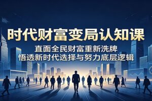 时代财富变局认知课：直面全民财富重新洗牌，悟透新时代选择与努力底层逻辑-麦资源网
