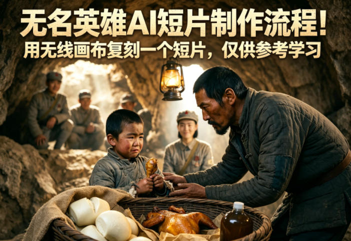 无名英雄AI短片制作流程！用*画布复刻一个短片，仅供参考学习