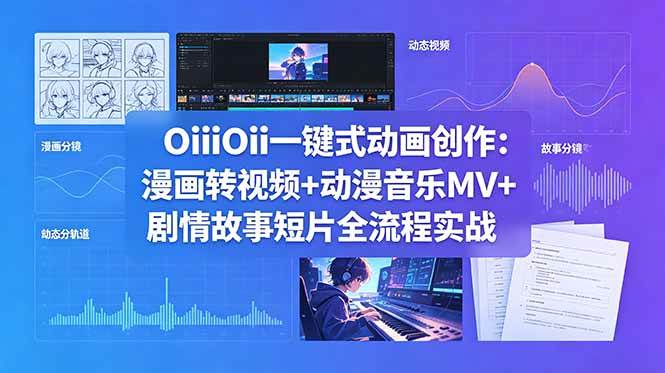 图片[1]-（18679期）OiiOii一键式动画创作：漫画转视频+动漫音乐MV+剧情故事短片全流程实战