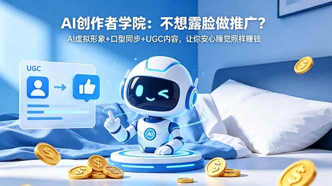 图片[1]-（18599期）AI创作者学院：不想露脸做推广？AI虚拟形象+口型同步+UGC内容，让你安心睡觉照样赚钱