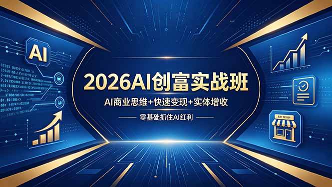 图片[1]-（18318期）2026AI创富实战班，AI商业思维+快速变现+实体增收，零基础抓住AI红利
