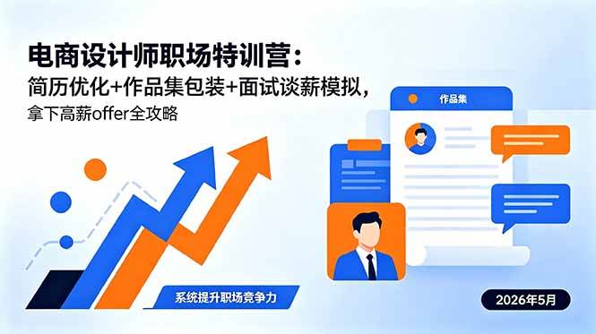 图片[1]-（18544期）电商设计师职场特训营：简历优化+作品集包装+面试谈薪模拟，拿下高薪offer全攻略