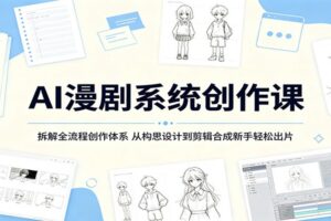 AI漫剧系统创作课：拆解全流程创作体系，从构思设计到剪辑合成新手轻松出片-麦资源网